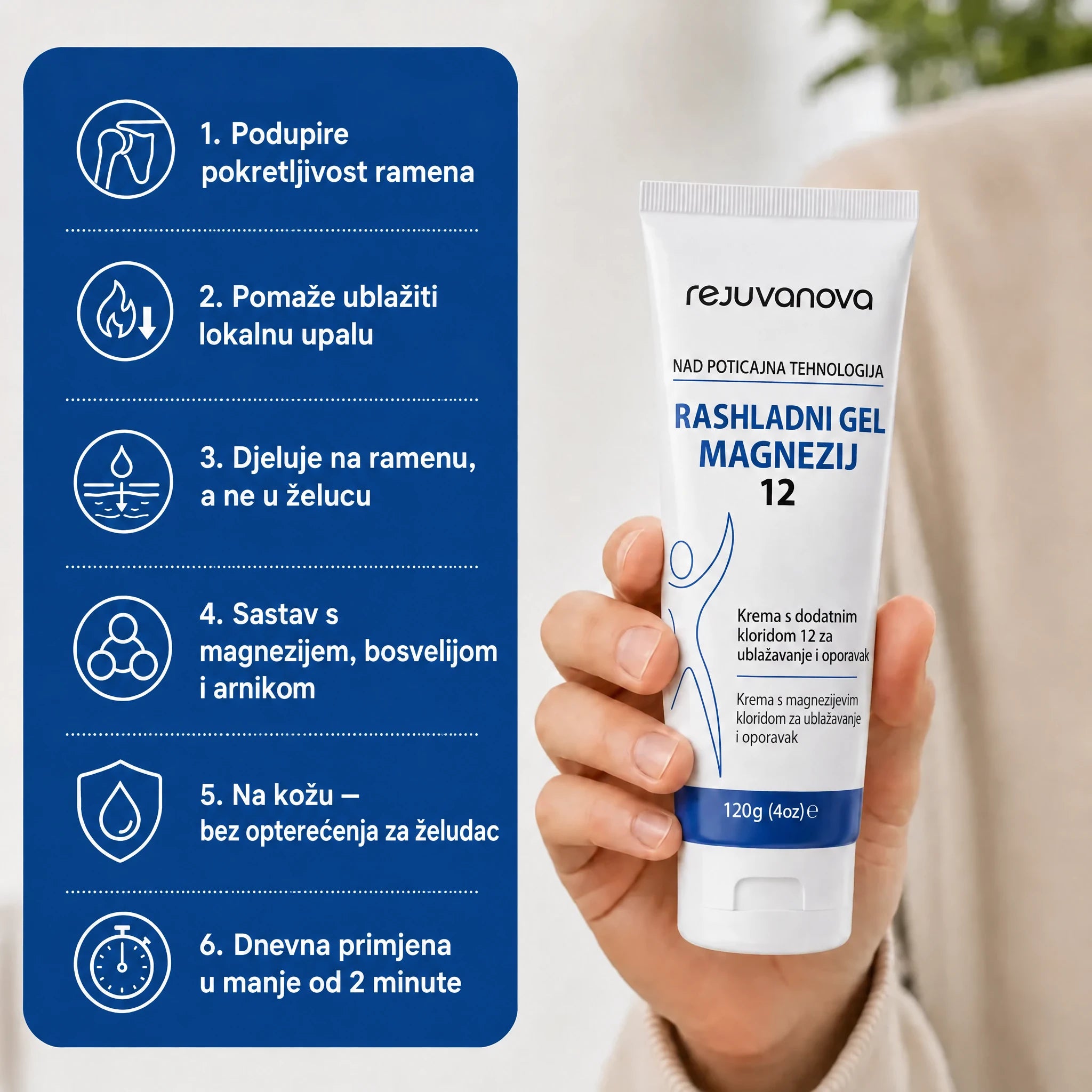 Hladni Magnezijev™ gel – Ublažava bol u ramenu